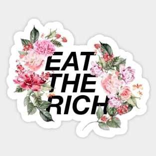 Eat The Rich Floral Sticker